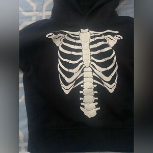 GAP Black Hoodie with Skeleton Design